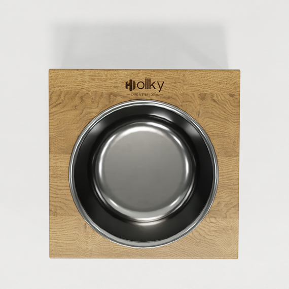 Миска на підставці для котів і середніх собак Hollky Base Solo M (1 × 0,8 л) Solo M-212110-WHNT | Зображення 4