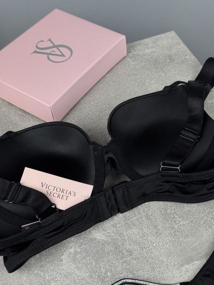 Комплект Victoria's Secret Starstruck Shine Strap Push-Up Bra чорний kk8072 | Зображення 1