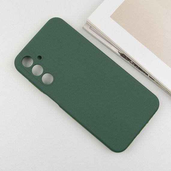 Чехол Silicone Cover Lakshmi Full Camera (AAA) для Samsung Galaxy S24 FE Зеленый / Cyprus Green | Зображення 4