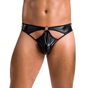 Чоловічі стринги Passion Thong Paul S/M, чорні, під латекс