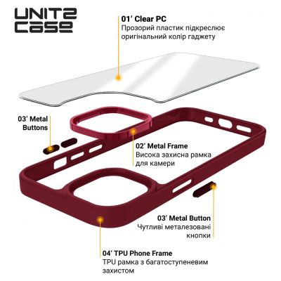 Чехол для мобильного телефона Armorstandart UNIT2 Apple iPhone 14 Marsala (ARM69943) | Зображення 3