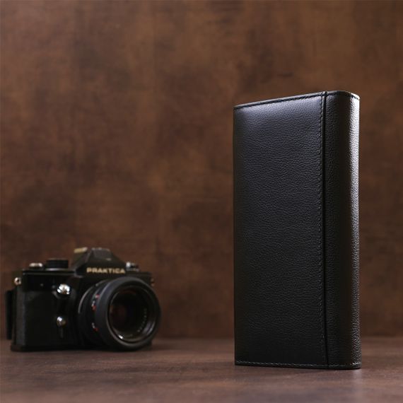Кошелек с монетницей на защелке ST Leather 18896 Черный | Зображення 6
