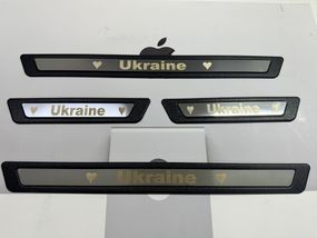 Накладки на пороги (Ukraine, 4 шт., нерж)