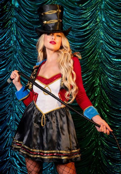 Костюм циркачки Leg Avenue Classic Ringmaster Costume S, платье, шляпа sexstyle | Зображення 3