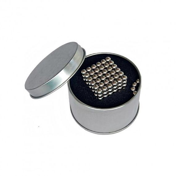 Неокуб 216 Нео NeoCube Серебристый, Неокуб фігури, Головоломка нео куб IZ-225 магніт 5мм | Зображення 6