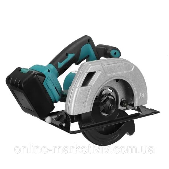 Акумуляторна циркулярна пила Circular Saw X-510 48V з 2 АКБ • Бездротова ручна дискова пила для різання дерева, дощок і листових | Зображення 4