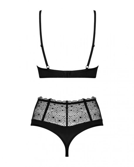 Сексуальний комплект Obsessive Sharlotte 2-pcs set black S/M Sex Aura | Зображення 3