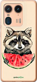 Чохол на Motorola Moto X50 Ultra Єнотик з кавуном "4605u-3866-2448"