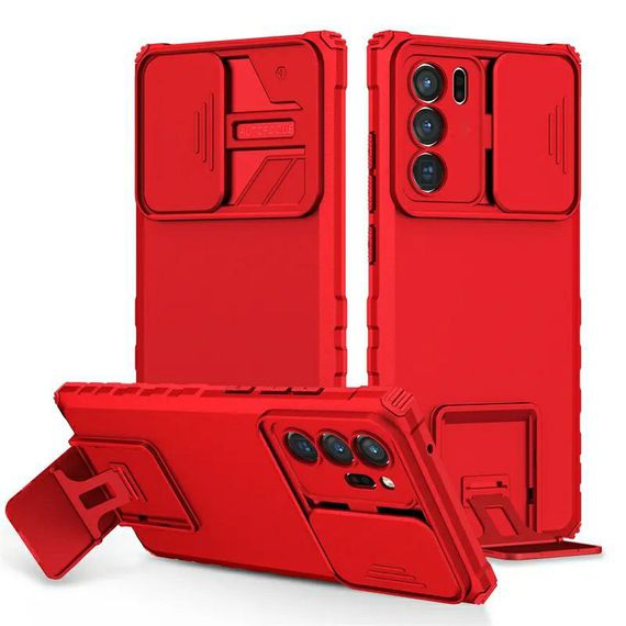 Чохол Kickstand із захистом камери для Oppo A16 / A54s колір Червоний
