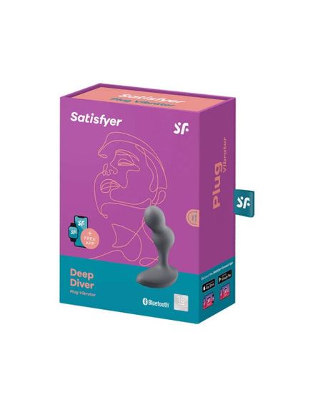 Смарт массажер простаты Satisfyer Deep Diver Grey | Зображення 3