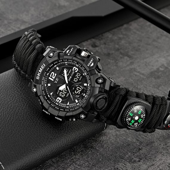 Чоловічий годинник Skmei 1155BNBK Black | Зображення 5