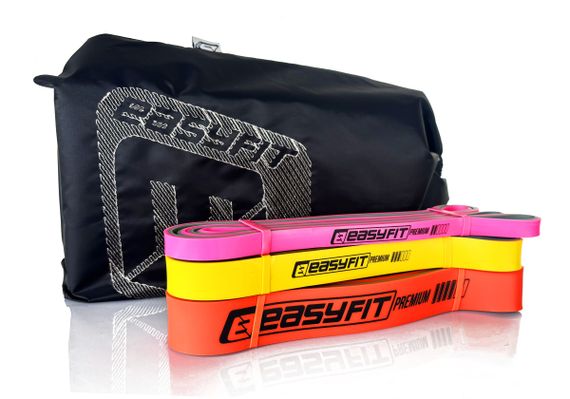 Набір двошарових гумок для підтягування EasyFit Premium 7-45 кг (3 шт) (EF-7453s)