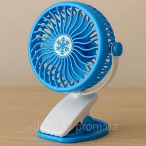 Акумуляторний міні-вентилятор з прищіпкою, USB, LY-582 / Настільний вентилятор / Вентилятор на стіл