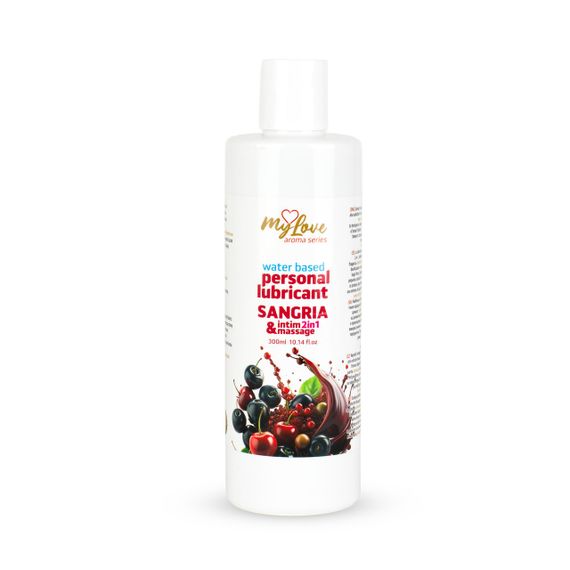 Водний лубрикант 2в1 для інтимної близькості та масажу MyLove Aroma Series Sangria (Сангрія), 300 мл Sex Aura