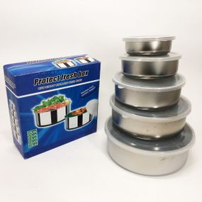 Набор пищевых контейнеров Unique UN-1515 5 шт из нержавеющей стали KL-89