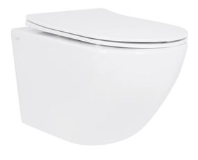Унітаз підвісний Qtap Jay Ultra Quiet White, з сидінням Slim Duroplast/ Soft-close/ Release QT07335175W