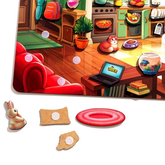 Деревянный пазл-вкладыш "Наведи порядок в комнате и накорми Ваню" (ПСД271) PSD271 | Зображення 2