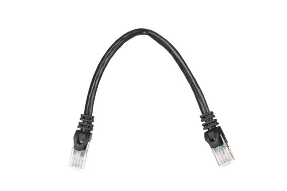 Патч-корд 2E Cat 6,UTP,RJ45, 26AWG ,7/0.16 Cu, 0.20 m, PVC,Black (2E-PC6COP-020BK) | Зображення 1