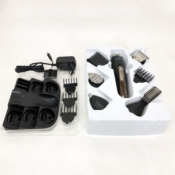 Беспроводная электробритва Kemei KM-600 | Бритва триммер для бороды | Электромашинка XE-129 для волос | Зображення 9