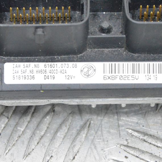 Блок керування двигуном 1.2i Fiat Punto Panda Doblo Комп'ютер ЕБУ Фіат Пунто 6160107308 51819336 | Зображення 1