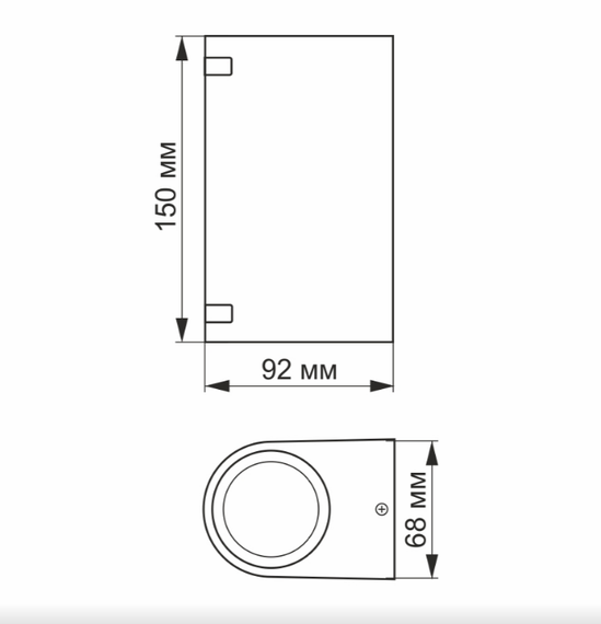 LED Світильник архітектурний VL-AR022 GU10*2 220V IP54 Videx | Зображення 2