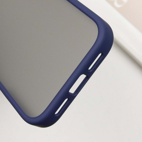 TPU+PC чехол Metal Buttons для Apple iPhone 16 Pro (6.3") Синий | Зображення 4