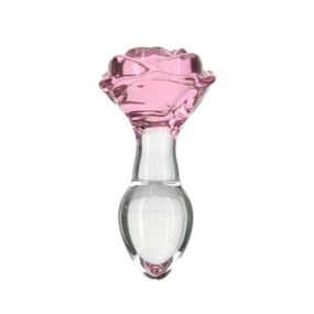 Скляна анальна пробка Pillow Talk Rosy Luxurious Glass Anal Plug, ⌀3,3 см, віброкуля в подарунок sexstyle