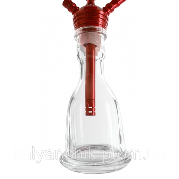 Кальян Kaya ELOX 30CМ Clear Alum Plug Red 2S | Зображення 1