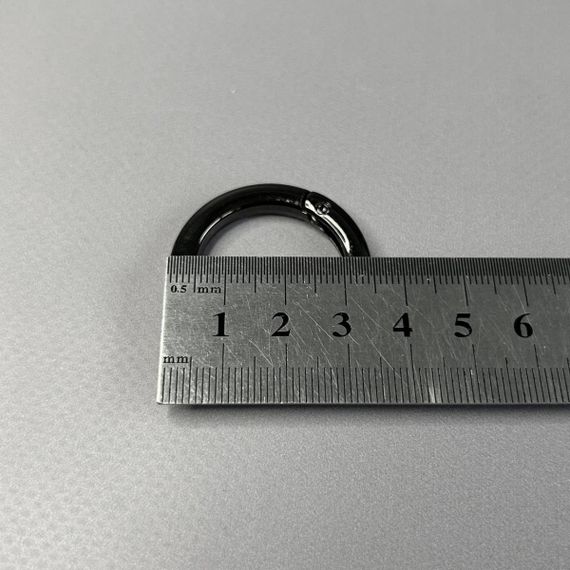 Карабін-кільце для сумки 25 мм, темний нікель- 3,5 см | Зображення 1