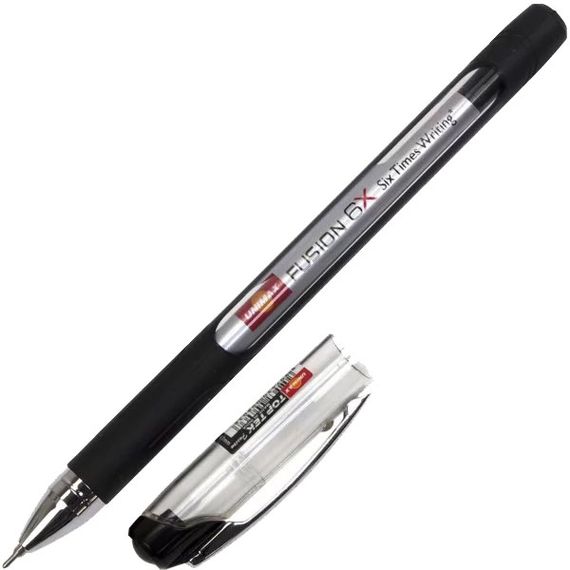 Ручка кулькова 0,7мм 10км UX-10 000-01 Unimax Top Tek Fusion чорна (644216952502) | Зображення 1