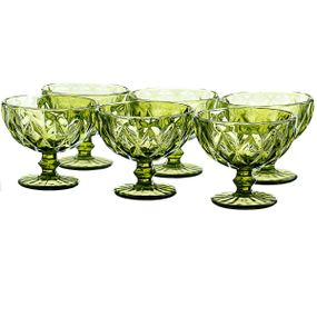 Креманки стеклянные Bright green 6 шт 300 мл