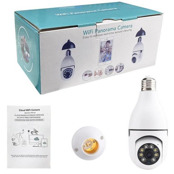 Камера відеоспостереження лампочка CAM L1 E27 WIFI IP 360/90 поворотна | Зображення 4