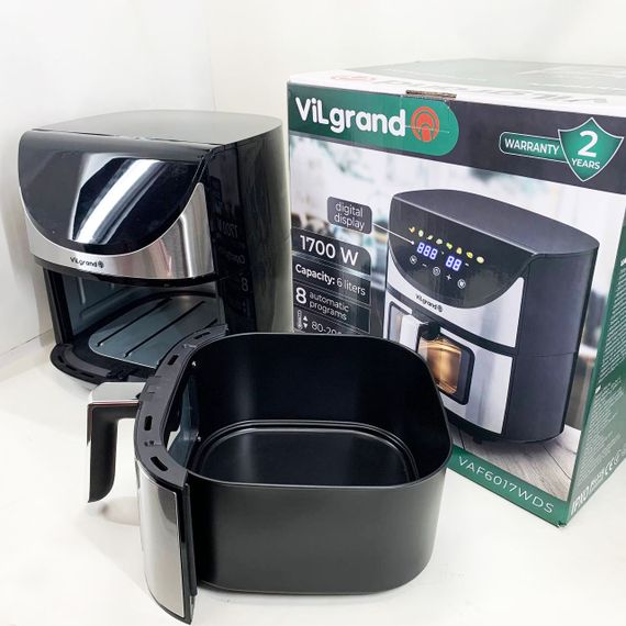 Фритюрница для блюд ViLgrand VAF6017WDS 1700 Вт 6 л, Аэрофритюрница для приготовления картошки фри OF-61 | Зображення 8