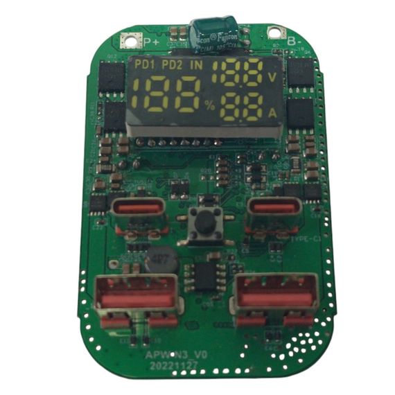 Модуль Powerbank двоканальний із швидкою зарядкою для повербанку 6S 160W Li-ion