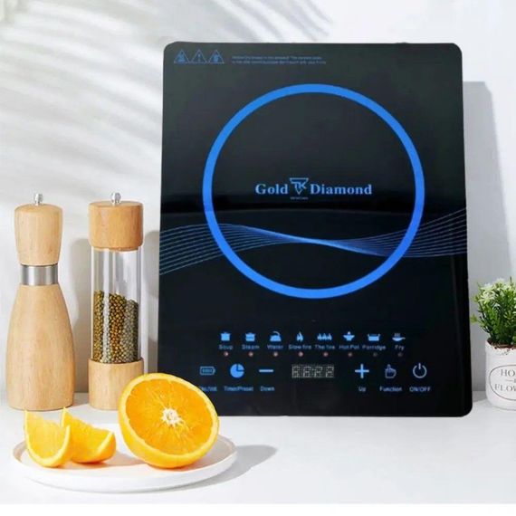 Індукційна плита одноконфоркова 2400Вт, Gold Diamond TK09902 / Настільна елетрична плита / Електроплита з сенсорним управлінням | Зображення 4