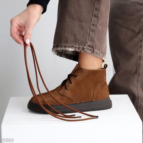 Дизайнерские рыжие ботинки дезерты натуральная замша в ассортименте | Зображення 1