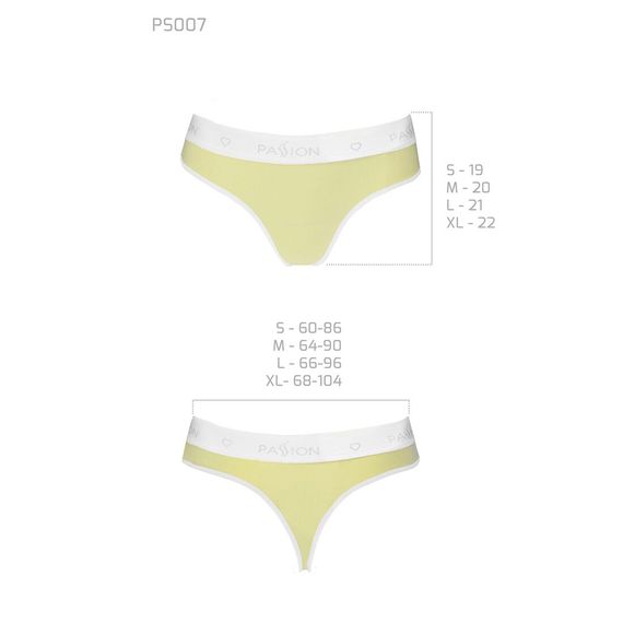 Спортивні трусики-стрінги Passion PS007 PANTIES XL, yellow | Зображення 4