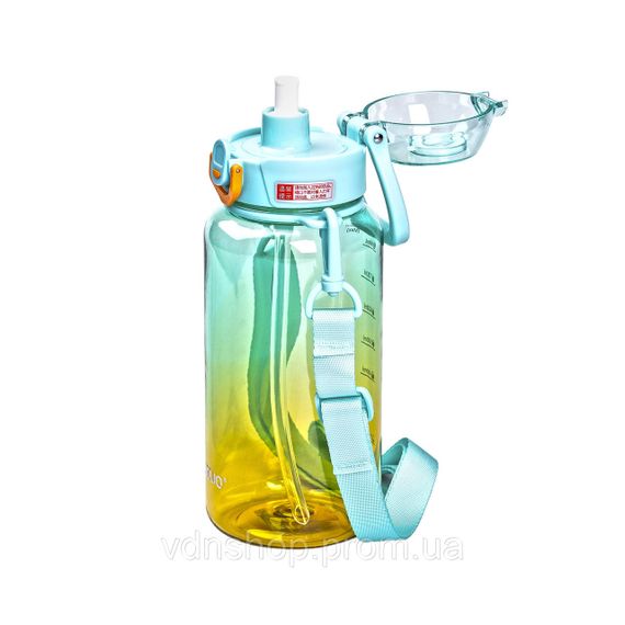 Пляшка для води 1 л пляшечка з мундштуком м'ятна HP-14-31M | Зображення 2