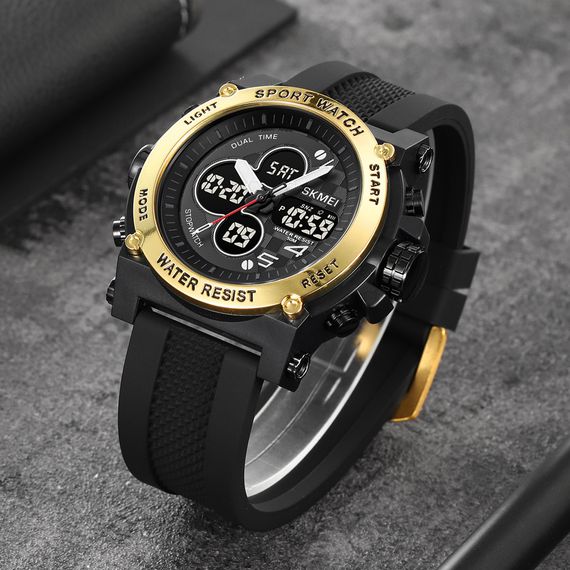 Чоловічий годинник Skmei 2065BKGD Black-Gold | Зображення 2