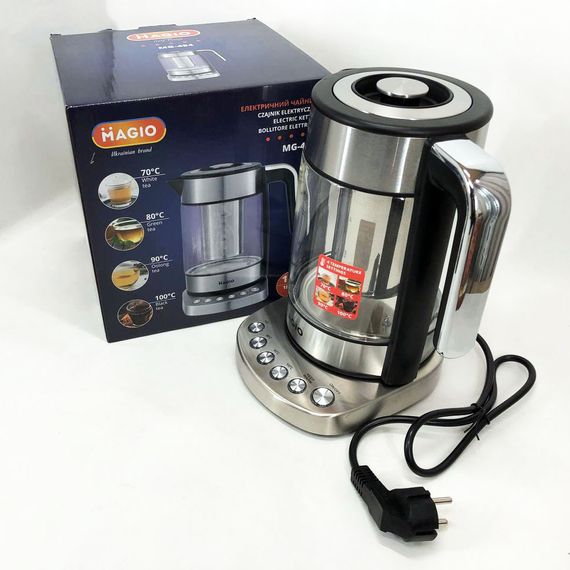 Електрочайник чайник з підсвічуванням, Вишуканий електрочайник, Чайник прозорий з підсвічуванням XR-58 | Зображення 7