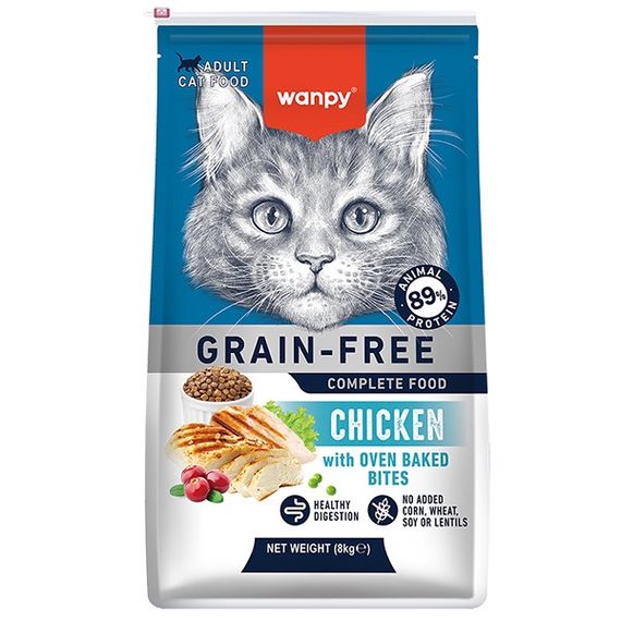 Сухий корм із куркою для котів Wanpy Adult Cat GF Chicken, 8 кг