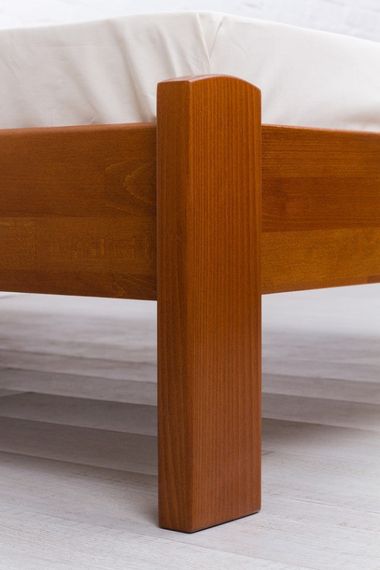 Ліжко полуторне дерев'яне Айріс без задньої спинки 120х200, колір світлий горіх | Зображення 2