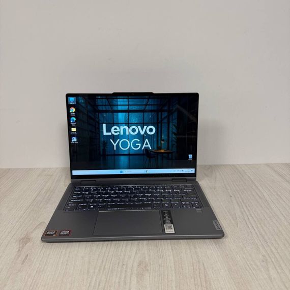 Ультрабук-трансформер Lenovo Yoga 7 14AHP9 / 14" (1920x1200) IPS Touch / AMD Ryzen 5 8640HS (6 (12) ядер по 3.5 - 4.9 GHz) / 8 GB DDR5 / 256 GB SSD NVMe / AMD Radeon 760M Graphics / WebCam б/у | Зображення 1