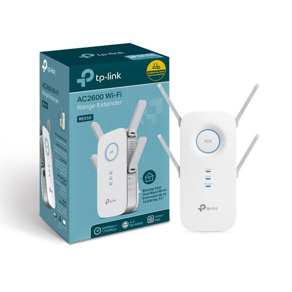 Повторювач Wi-Fi сигналу TP-Link RE650 AC2600 1хGE LAN MU-MIMO ext. ant x4 (RE650) | Зображення 3