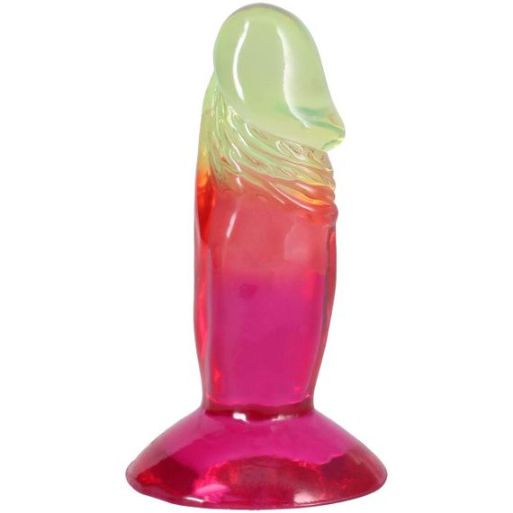 Дилдо Doc Johnson Crystal Jellies - 4.5 Inch Classic Dong - Rainbow Sex Aura | Зображення 1