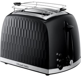 Тостер Russell Hobbs 26061-56 Honeycomb Black, 850 Вт, 2 слота, 6 настр. степени поджарки, черный (26061-56)