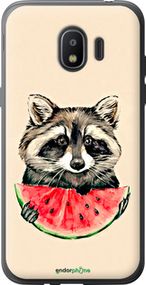 Чохол на Samsung Galaxy J2 2018 Єнотик з кавуном "4605u-1351-2448"