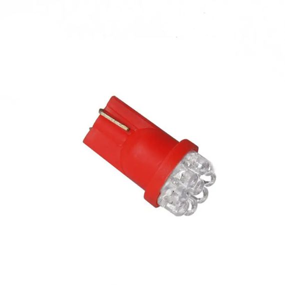 Автолампа Terra T10 / W5W, цоколь W2.1x9.5d, LEDx7, красный, 12V