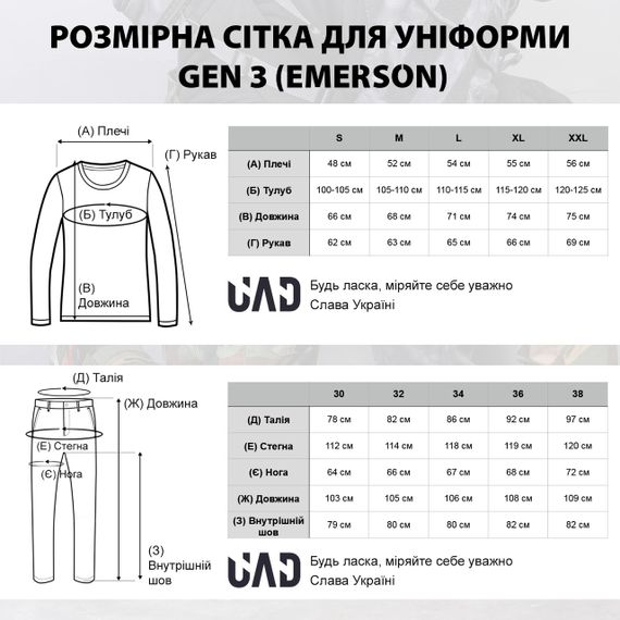 Тактичні штани Emerson Gen3 з наколінниками Мультикамуфляж 34 | Зображення 3
