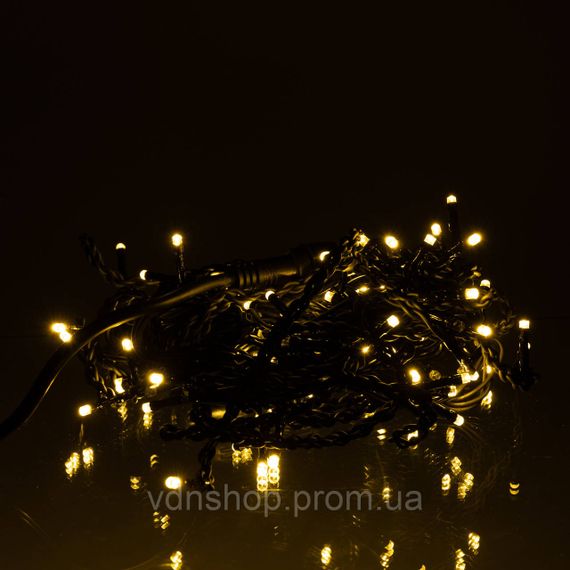 Новорічна гірлянда вулична Бахрома 6 м 105 LED чорний провід Жовтий 6МBY | Зображення 5